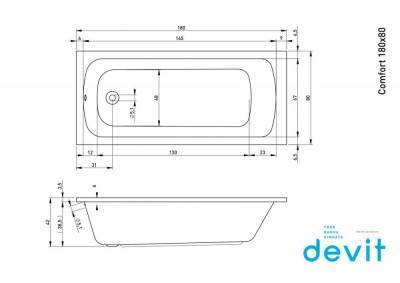 Будкрам купити COMFORT Ванна 180х80, з ніжками COMFORT Ванна 180х80, з ніжками 2