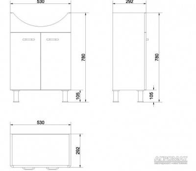Будкрам купить СЕТ ALPINA LIBRA тумба раковина 60  СЕТ ALPINA LIBRA тумба раковина 60  2