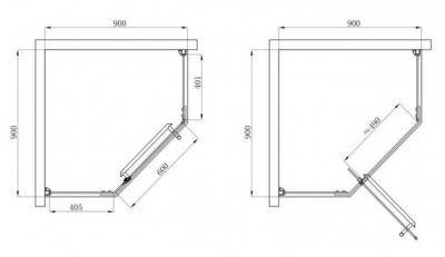 Будкрам купити COMFORT Кабіна душова, п'ятикут. 90х90, без піддона, скло сіре COMFORT Кабіна душова, п'ятикут. 90х90, без піддона, скло сіре 2