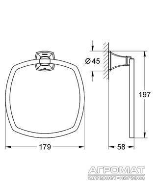 Будкрам купить GRANDERA Кольцо для полотенца, хром GRANDERA Кольцо для полотенца, хром 2