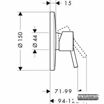 Будкрам купити Talis S Зовнішня частина змішувача д/душа Talis S Зовнішня частина змішувача д/душа 2