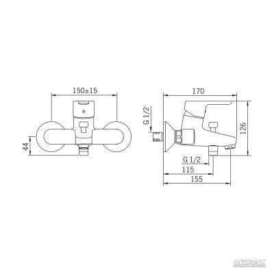 Будкрам купить Aquita Смеситель для ванны Aquita Смеситель для ванны 2