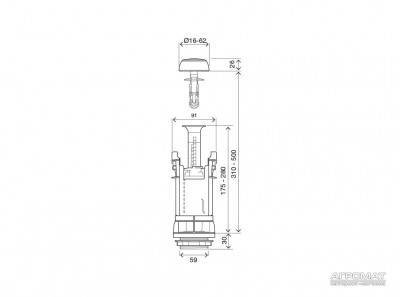 Будкрам купить Atlas Cable Сливной механизм с тросиком Atlas Cable Сливной механизм с тросиком 2