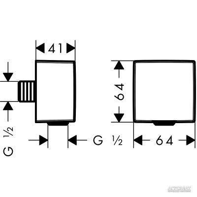 Будкрам купити FixFit Square Шлангове підключення FixFit Square Шлангове підключення 2