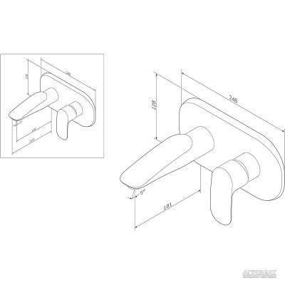 Будкрам купить SENSATION Смеситель для раковины, вбудов., хром SENSATION Смеситель для раковины, вбудов., хром 2