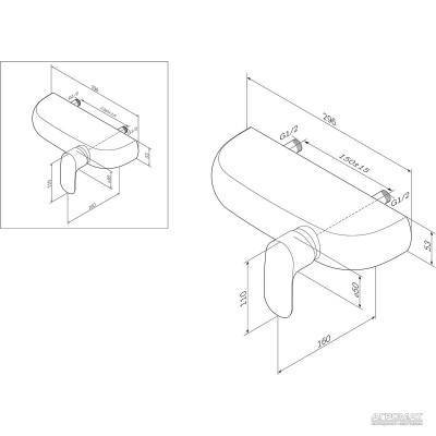 Будкрам купить SENSATION Смеситель для душа, хром SENSATION Смеситель для душа, хром 2