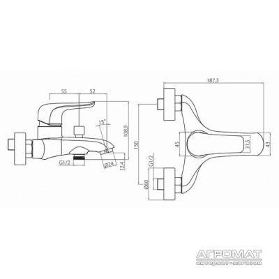 Будкрам купить Palace Evo Смеситель для ванны и душа Palace Evo Смеситель для ванны и душа 2