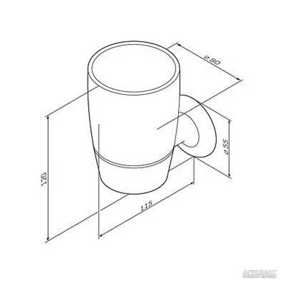 Будкрам купить Like Стакан с настенным держателем Like Стакан с настенным держателем 2