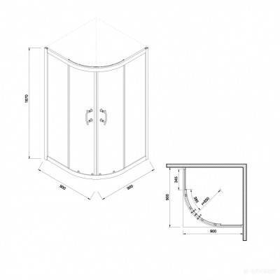 Будкрам купить СЕТ INEBA 592 Душевая кабина 90х185 матовая TAKO 90x16 панель СЕТ INEBA 592 Душевая кабина 90х185 матовая TAKO 90x16 панель 2