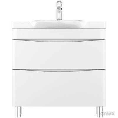 Будкрам купить LIKE, база с раковиной напольный 80 см, цвет: белый, глянец