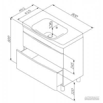 Будкрам купити LIKE база з раковиною на підлогу 80 см, колір: білий, глянець(2 пак) LIKE база з раковиною на підлогу 80 см, колір: білий, глянець(2 пак) 2