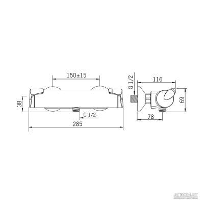 Будкрам купить OPTIMA Смеситель для душа OPTIMA Смеситель для душа 2