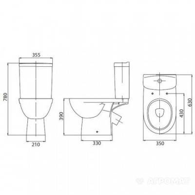 Будкрам купити Freja Premium Унітаз-компакт косий вип.,  нижній підвід, дюропластове сидіння з мікроліфтом 3/6л Freja Premium Унітаз-компакт косий вип.,  нижній підвід, дюропластове сидіння з мікроліфтом 3/6л 3