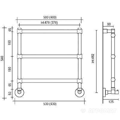 Будкрам купить SOLE Полотенцесушитель (подключение в верхний и нижний правый угол), межосевое 470мм (535х540мм), 3 секции, хром SOLE Полотенцесушитель (подключение в верхний и нижний правый угол), межосевое 470мм (535х540мм), 3 секции, хром 2