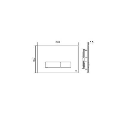 Будкрам купить GLAM клавиша двойного смыва, черная GLAM клавиша двойного смыва, черная 2