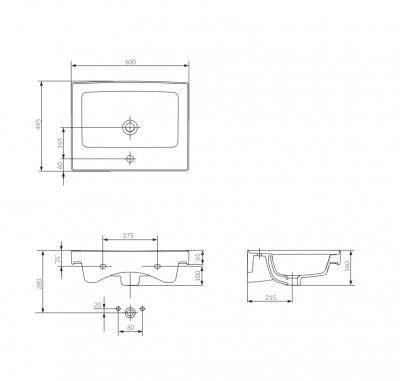 Будкрам купити CREA Раковина 60 CREA Раковина 60 3