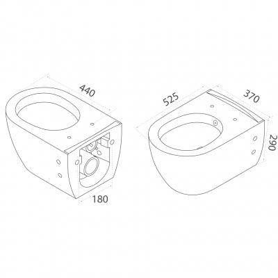 Будкрам купити CITY Унітаз підвісний з кришкою Bella Soft-Close CITY Унітаз підвісний з кришкою Bella Soft-Close 2