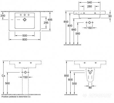 Будкрам купить ARCHITECTURA Раковина, 800x485, White Alpin ARCHITECTURA Раковина, 800x485, White Alpin 3