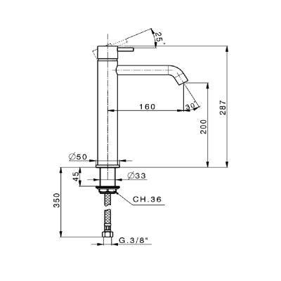 Будкрам купить ART Высокий смеситель для раковины, черный матовый ART Высокий смеситель для раковины, черный матовый 2