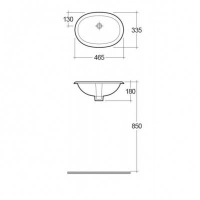 Будкрам купить LILY Раковина под столешницу овальная 46см LILY Раковина под столешницу овальная 46см 2