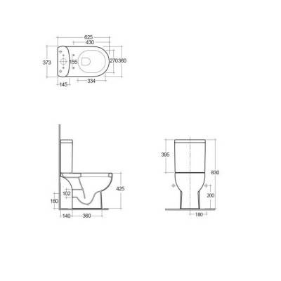 Будкрам купить TONIQUE Бачок для унитаза, белый TONIQUE Бачок для унитаза, белый 3