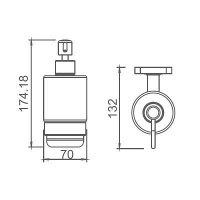 Будкрам купить LAGUNA Дозатор жидкого мыла с держателем LAGUNA Дозатор жидкого мыла с держателем 2
