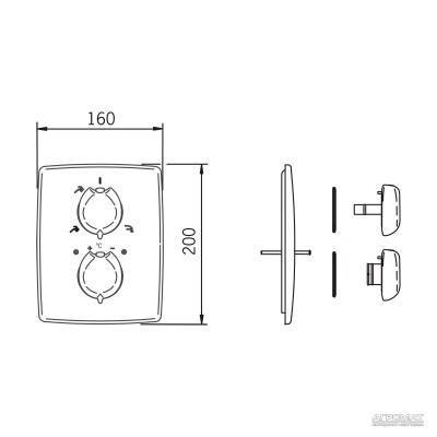 Будкрам купить OPTIMA Внешняя часть термостата для ванны, душа OPTIMA Внешняя часть термостата для ванны, душа 2