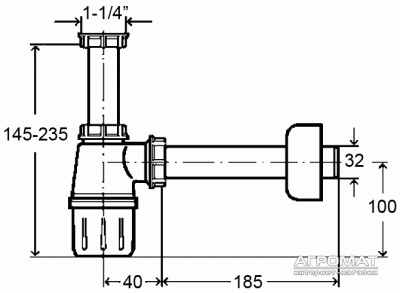 Будкрам купить Сифон пласт. под для клапан Сифон пласт. под для клапан 2