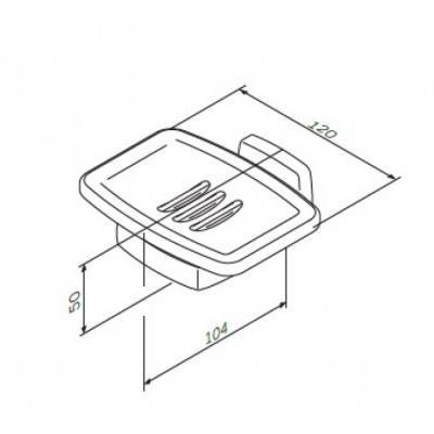Будкрам купить Gem, Стеклянная мыльница с настенным держателем Gem, Стеклянная мыльница с настенным держателем 2