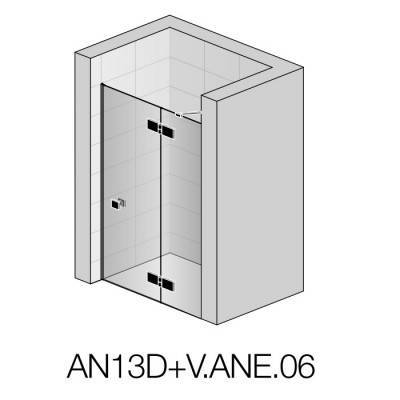 Будкрам купити Annea Душові дверцята кріплення справа,чорний мат/прозоре скло Annea Душові дверцята кріплення справа,чорний мат/прозоре скло 2