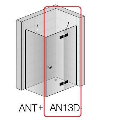 Будкрам купити Annea Душові дверцята кріплення справа,чорний мат/прозоре скло Annea Душові дверцята кріплення справа,чорний мат/прозоре скло 3