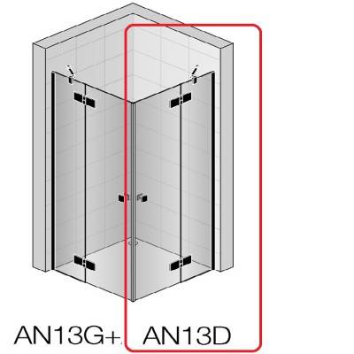 Будкрам купити Annea Душові дверцята кріплення справа,чорний мат/прозоре скло Annea Душові дверцята кріплення справа,чорний мат/прозоре скло 4