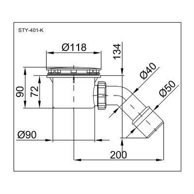 Будкрам купити Сифон для душового піддона 90 мм з гідрозатвором,  хромований Сифон для душового піддона 90 мм з гідрозатвором,  хромований 2