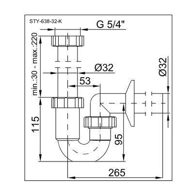 Будкрам купить Хромированный трубчатый сифон, 32 мм Хромированный трубчатый сифон, 32 мм 2