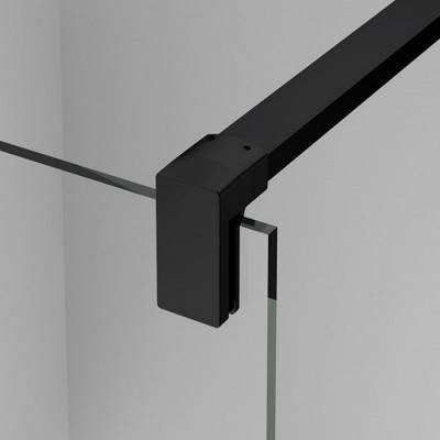 Будкрам купити BlackLine WALK-IN EASY душова фіксована перегородка, скло прозоре, проф.чорний мат BlackLine WALK-IN EASY душова фіксована перегородка, скло прозоре, проф.чорний мат 2