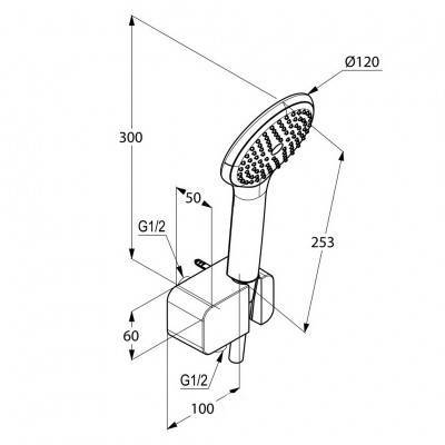 Будкрам купити Freshline white 1S Душовий набір Freshline white 1S Душовий набір 2