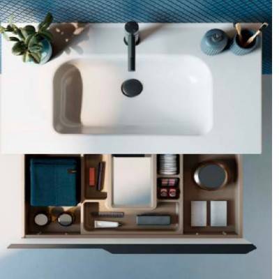 Будкрам купити Тумба WAVE 80 на 2 ящики, білий матовий + раковина керамічна Trend Тумба WAVE 80 на 2 ящики, білий матовий + раковина керамічна Trend 2