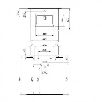 Будкрам купить LAGUNA Тумба 60 с раковиной, белый LAGUNA Тумба 60 с раковиной, белый 2