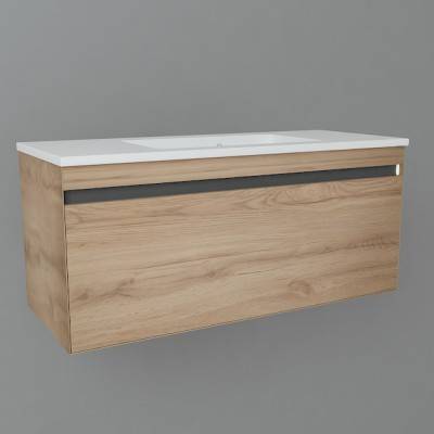 Будкрам купить UP Тумба 100 с раковиной, светлый дуб