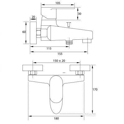 Будкрам купить Смеситель для ванны Смеситель для ванны 2