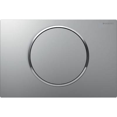 Будкрам купити Sigma10 Клавіша змиву із системою змив/стоп, пластик, лакований матовий хром, с легкоочисною поверхнею, декор.кільце хром глянець