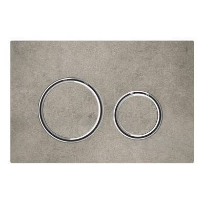 Будкрам купити Sigma21 Клавіша змиву, подвійний змив, колір хром, оздоблення під бетон