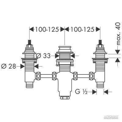 Будкрам купить Внутренняя часть смесителя, 3-отв. для ванны Внутренняя часть смесителя, 3-отв. для ванны 2