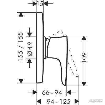 Будкрам купити PuraVida Зовнішня частина змішувача д/душа PuraVida Зовнішня частина змішувача д/душа 2