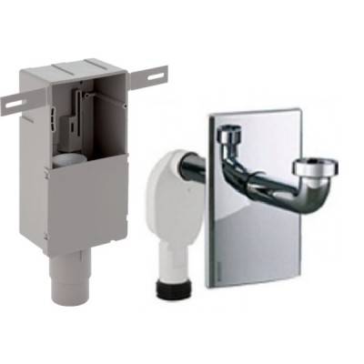 Будкрам купить Сифон для раковины скрытого монтажа, видимые элементы хром глянцевый