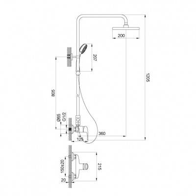 Будкрам купити Душова система Giran Душова система Giran 2