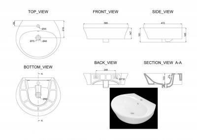 Будкрам купити GREDOS Раковина 469x563x183 GREDOS Раковина 469x563x183 2