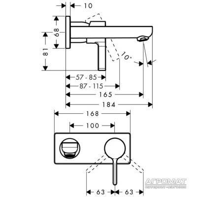 Будкрам купити Metris S Зовнішня частина змішувача д/раковини Metris S Зовнішня частина змішувача д/раковини 2