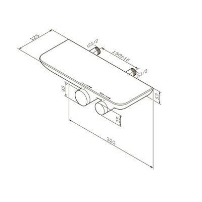 Будкрам купить SENSATION Смеситель терм. для душа, хром SENSATION Смеситель терм. для душа, хром 2