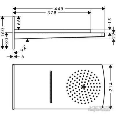 Будкрам купити Raindance Rainfall 180 AIR 2jet  Верхній душ Raindance Rainfall 180 AIR 2jet  Верхній душ 3